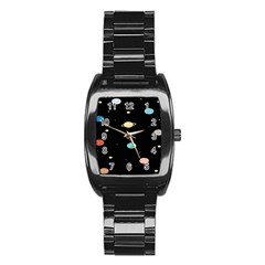 Planets Space Stainless Steel Barrel Watch by Mariart