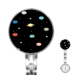 Planets Space Stainless Steel Nurses Watch