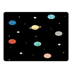 Planets Space Double Sided Fleece Blanket (small) 