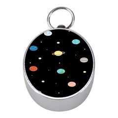 Planets Space Mini Silver Compasses by Mariart