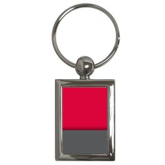 Red Gray Flag Line Horizontal Key Chains (rectangle)  by Mariart