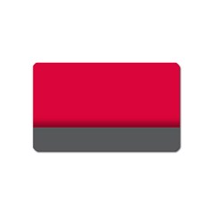 Red Gray Flag Line Horizontal Magnet (name Card)