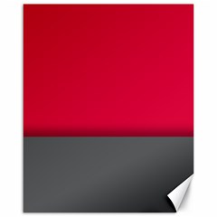 Red Gray Flag Line Horizontal Canvas 16  X 20   by Mariart