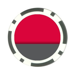 Red Gray Flag Line Horizontal Poker Chip Card Guard