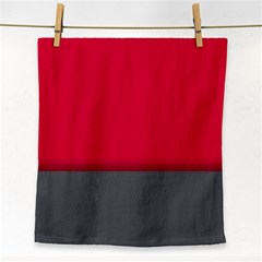 Red Gray Flag Line Horizontal Face Towel