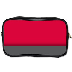 Red Gray Flag Line Horizontal Toiletries Bags by Mariart