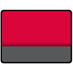 Red Gray Flag Line Horizontal Fleece Blanket (large)  by Mariart