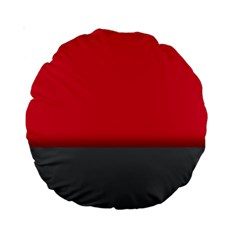 Red Gray Flag Line Horizontal Standard 15  Premium Round Cushions