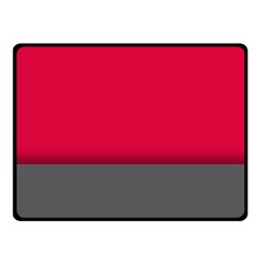 Red Gray Flag Line Horizontal Double Sided Fleece Blanket (small)  by Mariart