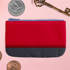 Red Gray Flag Line Horizontal Large Coin Purse