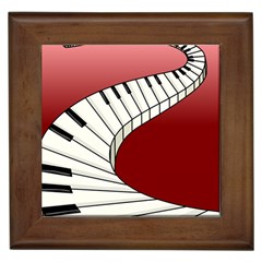 Piano Keys Music Framed Tiles by Mariart