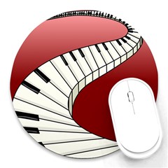 Piano Keys Music Round Mousepads