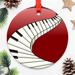 Piano Keys Music Ornament (round)