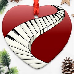 Piano Keys Music Ornament (heart)