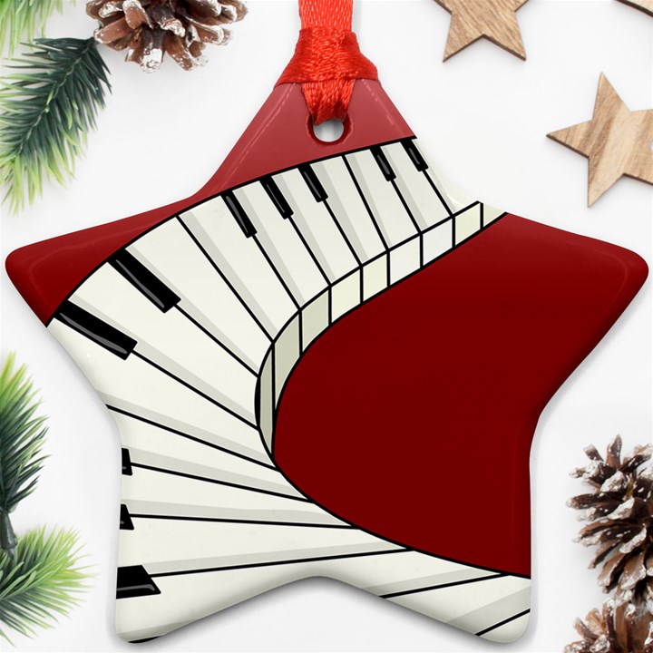 Piano Keys Music Ornament (Star)