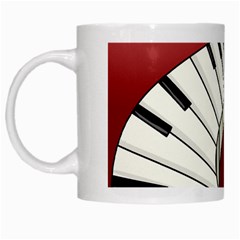 Piano Keys Music White Mugs by Mariart