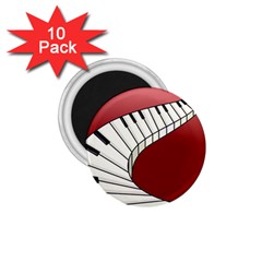 Piano Keys Music 1 75  Magnets (10 Pack) 