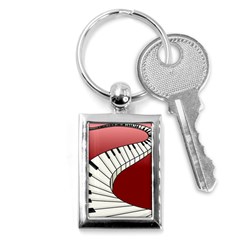 Piano Keys Music Key Chains (rectangle) 