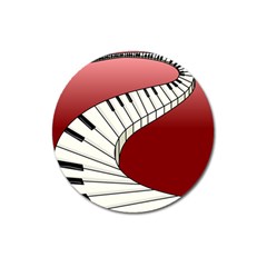 Piano Keys Music Magnet 3  (round)