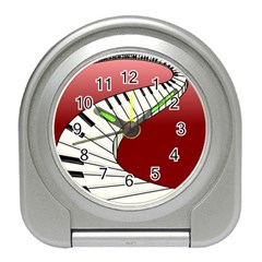 Piano Keys Music Travel Alarm Clocks by Mariart