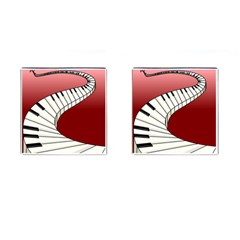 Piano Keys Music Cufflinks (square) by Mariart