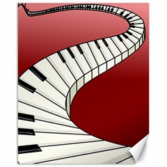 Piano Keys Music Canvas 16  X 20   by Mariart