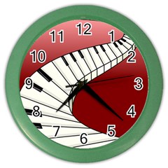 Piano Keys Music Color Wall Clocks by Mariart