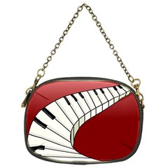 Piano Keys Music Chain Purses (one Side)  by Mariart