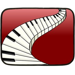 Piano Keys Music Fleece Blanket (mini) by Mariart