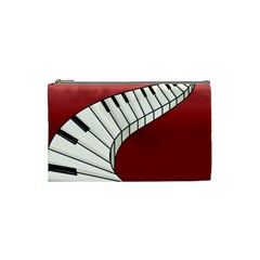 Piano Keys Music Cosmetic Bag (small)  by Mariart