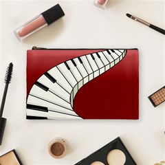 Piano Keys Music Cosmetic Bag (medium)  by Mariart