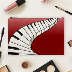 Piano Keys Music Cosmetic Bag (large)  by Mariart