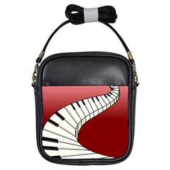 Piano Keys Music Girls Sling Bags by Mariart