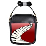 Piano Keys Music Girls Sling Bags Front