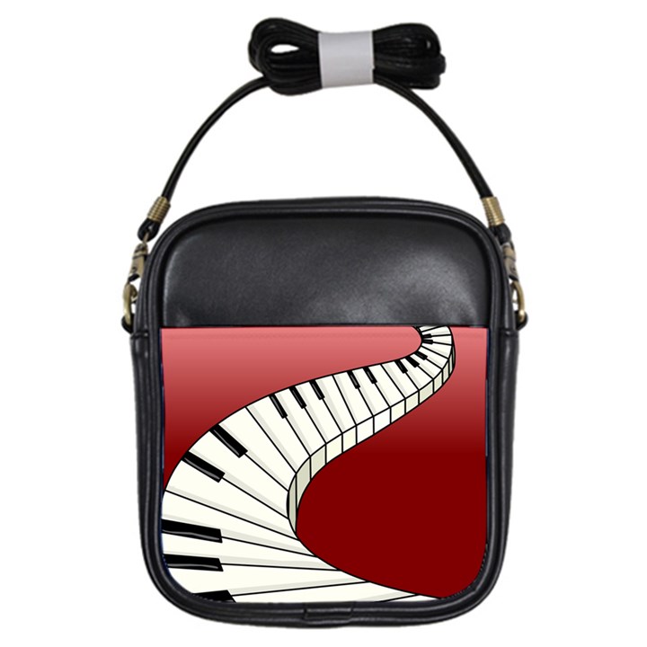 Piano Keys Music Girls Sling Bags