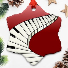 Piano Keys Music Ornament (snowflake) by Mariart