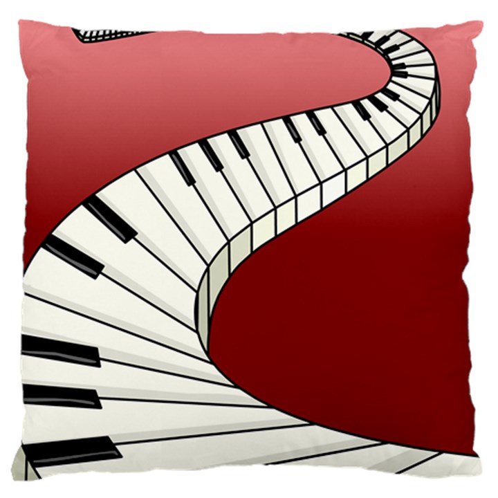 Piano Keys Music Large Cushion Case (One Side)