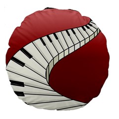 Piano Keys Music Large 18  Premium Round Cushions by Mariart