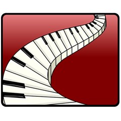 Piano Keys Music Double Sided Fleece Blanket (medium) 