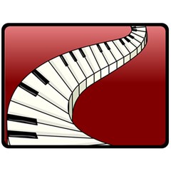 Piano Keys Music Double Sided Fleece Blanket (large)  by Mariart