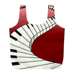 Piano Keys Music Full Print Recycle Bags (l) 