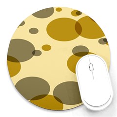 Polka Dots Round Mousepads by Mariart