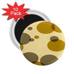 Polka Dots 2 25  Magnets (10 Pack) 