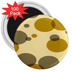 Polka Dots 3  Magnets (100 Pack)