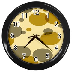 Polka Dots Wall Clocks (black) by Mariart