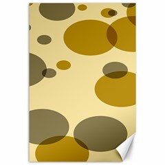 Polka Dots Canvas 24  X 36  by Mariart