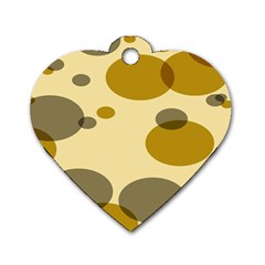 Polka Dots Dog Tag Heart (two Sides) by Mariart