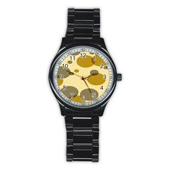 Polka Dots Stainless Steel Round Watch by Mariart