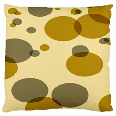 Polka Dots Large Flano Cushion Case (one Side)