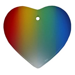 Rainbow Flag Simple Ornament (heart) by Mariart